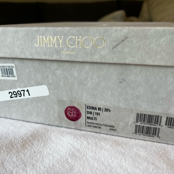 Jimmy Choo ankle strap glitter sandal | Edina 39.5 - Picture 10 of 11